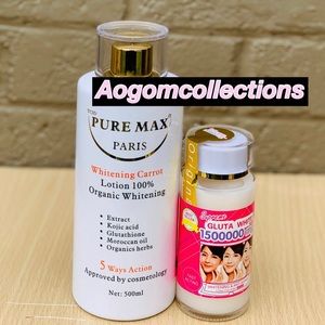 2 PCs Pure Max Paris Carrot Lotion 500ml Organic with serum